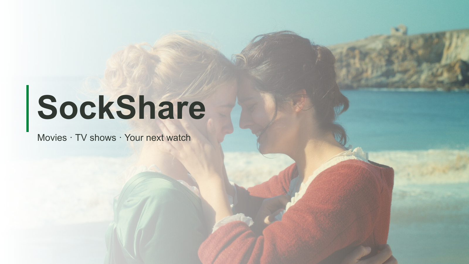 SockShare movie guide with Portrait of a Lady on Fire artwork